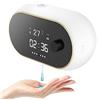 Fauhapyway Dispenser automatico di sapone liquido da 450 ml, con display della temperatura, orologio LCD per bagno e cucina (schiuma bianca)