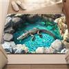 SONGDIQI Tappeto con fori 3D che sembrano un buco, trappola con illusione ottica senza fondo antiscivolo per porta d'ingresso, bagno, scale, sala giochi, soggiorno(A3,80 * 120cm)