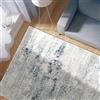 Astra tappeto di design di alta qualità Antea - tappeti moderni a pelo corto - tappeto per interni dal design vintage - (133x190cm, blu/crema vintage)