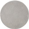 Baroni Home Tappeto Moderno con Fondo Antiscivolo super morbido, Tappeto Tondo da Soggiorno e Camera da letto, 80x80 cm, Grigio