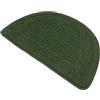 BESPORTBLE 1pezzi Tappeto Ingresso Interno Semi-circolare in Fibra Di Polipropilene Antiscivolo Assorbente e Resistente Per Casa Ufficio e Bagno Colore Verde Scuro
