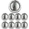 Generico 12x Sottopiatti Decorativi Bordo MARTELLATO Tondo 33 cm Natale cenone sotto Piatto Natalizio Capodanno Natale Cena Aperitivo Rosso Oro Argento Rame (Martellato Argento)