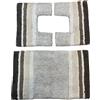HOME ZEN HOUSEHOLD LINEN Set di tappeti da bagno AGATHA, 3 pezzi, 100% cotone idrofilo superassorbente, 1 tappetino 47x78 cm + 2 tappetini 47x38 cm scendi bidet e scendi water (MARRONE)
