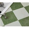 GUGJHFVH Tappeto Rotondo da Salotto ø 120 cm antiscivolo Lavabile Camera da Letto, Sala da Pranzo, interno Decorativo Tappeto Moderna Giunzione Rotonda Verde E Grigia Invecchiata