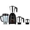 Bajaj Rex Dlx Ninja Series 4 Jar 750W Mixer Grinder | Lame DuraCut | 4 barattoli in acciaio inox | Macinazione a secco e a umido | Garanzia 2 anni 【Nero/Marrone】