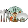 WMF Waldfreunde - Set di stoviglie per bambini, 6 pezzi, con incisione, stoviglie personalizzate per bambini, con nome, regalo per battesimo, nascita o compleanno