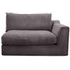 CAVADORE Modulo Fiona con bracciolo destro, combinabile singolarmente come divano angolare, grande divano o paesaggio residenziale, 138 x 90 x 112, bianco grigio