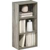 Furinno Luder Libreria a 3 ripiani aperti, rovere francese