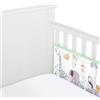 BreathableBaby, Fodera classica in rete traspirante da 3 mm per culle con materasso da 120 x 60 cm o 140 x 70 cm, foresta pluviale, copre 2 lati, alternativa ai paracolpi a strato singolo non