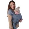 Mushie | Marsupi a Fascia | Cotone Organico | Fascia Porta Bebe | Sleepy Wrap | Accessori per Bambini Sicuri e di Alta Qualità | Consigliato per bambini da 3,6 a 14,9 kg | Tradewinds