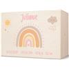 GRAVURZEILE Scatola dei ricordi personalizzata per neonati - arcobaleno rosa pastello - Personalizzata con nome e data - Scatola di legno per ragazze e ragazzi - Regalo per nascita - Scatola dei