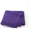 Surwin Coperta Bimbo in Maglia per Bambino, Surwin Baby Copertina Neonato Multiuso in Cotone Biologico per Carrozzina Culla Lettino Passeggino (80x100cm,Viola)
