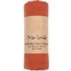 Chickwin Mussole Neonato di Cotone Morbido, Copertine Avvolgenti Mussola Tinta Unita Estate Grande, Ideali Come Asciugamani Copertine Lenzuolini per Culle e Carrozzine (120x120cm,Rosso Ruggine)