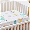 Odot Cartone Animato Lenzuolo con Angoli per Lettino Bambino, Lenzuola Carrozzina Cotone Lenzuola da Lettino Neonato Morbido e Resistente Lenzuola per Culla (Cervi dei cartoni animati,150x80cm)