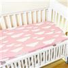 Odot Lenzuolo con angoli Lenzuola Carrozzina Neonato, Lenzuola da Culla Bambino Coprimaterasso, Lenzuola Navicella con Angoli Elasticizzati Lenzuola per Culla (120x60cm,nuvole)