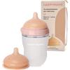 HappyMami, Biberon su Misura con Tettarella in Silicone Medico + Tettarella Personalizzabile, senza BPA, doppio Sistema Anticolica, Lavabile in Lavastoviglie (Rosa 250 ml)