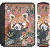 voucong Lesser Panda Floreale Rosso Boho 2 pz cintura di sicurezza Pad per Adulti Più Comfort Guida per SUV Protector para cinturón de carro