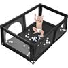OHMG Parco per bambini pieghevole, 180 x 120 x 66 cm, parco bambino modulabile in rete con 50 palline, parco giochi per bambini interni ed esterni centro di attività
