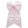 COCCOLE - Fiocco Nascita Bimba Personalizzato Gemellare Rosa - Fiocco Nascita per Gemelli in Tessuto Cotone Piquet - Fiocco Nascita Bimba Personalizzato da Appendere in Casa e Regalare a Mamme e Papà
