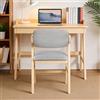HUOLE Seggiolone Pappa in Legno, Sedia da Bambini per Studio e Mangiare, Altezza Regolabile da 35 a 51 cm, Carico da 90KG, per Bambini 8+ Mesi (48 * 46 * 78 cm - Grigio (1 pezzo))
