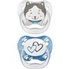Dr. Brown's Dr Brown's Prevenire succhietti - Volti animali, blu, 6-18 mesi