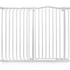 Safetots Cancelletto di Sicurezza Extra Alto con Parte Superiore Incurvata, 116cm - 125cm, Bianco Opaco, Extra Alto con 100cm di Altezza, Montaggio a Pressione per Scale, Barriera di Sicurezza