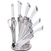 Corredocasa Royalty Line - Set di 8 coltelli Professionali in Acciaio Inox, in Confezione Originale (Bianco)
