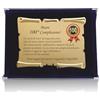 ATS Incisione Targhe & Timbri Targa Compleanno con Pergamena - Targa Celebrativa in Cofanetto Velluto - Idea Regalo Elegante per Compleanno e Ricorrenze - Targa Ricordo (Blu, 100 Anni)