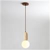 LLXDFUU Lampada a sospensione in vetro latte stile crema Lampadario a sospensione moderno Lampada a sospensione in travertino beige Lampada a sospensione da cucina bianca Wabi Sabi Sala da pranzo Lamp