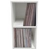 VDD Armadio per dischi in vinile LCD - 2 scomparti - bianco
