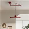 SEMANHUAOZ Grande lampada a sospensione moderna con braccio oscillante - Lampada da soffitto a LED dimmerabile da 15,7 pollici, lampada a sospensione color crema regolabile da 37 W for isola cucina, camera da le