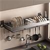 Tqertrtfxa Scaffale portaoggetti multifunzionale,portapentole,scaffale da cucina,mobiletto a più livelli,parete,scolapiatti davanzale,lavello,contenitore(60cm/23.6in)