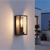 Licht-Erlebnisse Lampada da parete per esterni in stile vintage nero alluminio resistente alle intemperie IP44 E27 max. 60 W H: 23,5 cm per esterni ingresso terrazza giardino cortile facciata illuminazione esterna