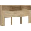 vidaXL Testiera con Scomparti Rovere Sonoma 180x19x103,5 cm