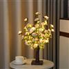 OUJIAHUI Nuova foglia verde LED albero luce camera da letto decorazione creativa accogliente tavolo luce colore lampade in rame lampade da tavolo decorative (stilo5)