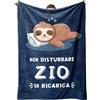 Niyewsor Regalo Zio, Bradipo Flanella Coperta per Zio 130 x 150cm | Regalo Zio Compleanno, Idee Regalo Zio, Festa del Papà Natale Regali per Zio