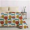 Mahome Trapuntino Matrimoniale Primaverile Estivo in 100% Puro Cotone 260x260 cm Leggero Double Face - Copriletto Trapuntato morbido Traspirante Anallergico - Made in Italy - Schema Panna