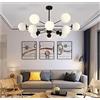 HWSY Lampada a Sospensione, Lampadario Moderno Gabbia a Sospensione Illuminazione a Soffitto Lampada a Sfera in Vetro Lampada a Sospensione a Soffitto, Oro, 8 Teste Interesting