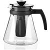 Tescoma 646622 Teo Teiera Con Filtro, Vetro, 1.25 L, ‎Nero, 17.6 x 14.6 x 18.6 cm