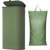 Lifewit Cesto Portabiancheria, Cesta Panni Sporchi con coperchio, Laundry Basket con Plastica Manici, Porta Biancheria Sporca per Bagno, Lavanderia, Camera da Letto, 75 L, Verde