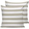 ALAGEO Set di 2 federe per cuscini impermeabili per mobili da giardino, a tinta unita, decorative, beige, per divano, sedia, decorazione per la casa, 45 x 45 cm