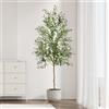 YOLEO - Albero di ulivo artificiale, 210 cm, pianta artificiale grande come vero, per soggiorno, camera da letto, ufficio (tipo 2)