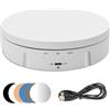 Cepolawa Espositore Girevole Elettrico 10KG 14,6CM, Base Girevole Elettrica con Batteria Ricaricabile, Piatto Girevole Elettrico de 360° con Velocità Regolabile per Esposizione Prodotti