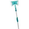 Leifheit pulitore per bagno Bath Cleaner micro duo Telescope, con snodo girevole a 360°, asta estensibile 80-125 cm, per piastrelle e rubinetteria, con rivestimento in microfibra e sistema Click