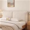ZCXRYFL Imbottito Copri testiera/cuscino testiera per letto matrimoniale singolo, lavabile spessa Cuscini Schienale Copri Testata Letto copertura protettiva antipolvere(With headboard-150x60x6cm,Beige)