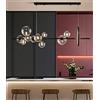 HRWBHH Lampada Da Pranzo A LED A Sospensione, Palla Di Vetro Con Presa Ad Altezza Regolabile Lampadario Nordico Industriale Luce Per Soggiorno Cucina