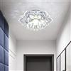 N\A NA ZGGYA Plafoniera A LED Elegante Illuminazione con Lampadario in Cristallo, 7,87 (Diametro) X 1,96 (Altezza) Pollici Plafoniera Moderna A LED con Plafoniere in Cristallo per Camera da Letto