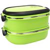 Deror Contenitore termico termico termico in acciaio inox, contenitore per alimenti per picnic all'aperto (Two tiers)