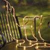 Cymwer Corda di canapa, luci a LED creative, corda di canapa, luce IP65, imformeabile, con funzione di memoria, alimentata a energia solare/a batteria, for esterni, giardino, patio, balcone, decorazione
