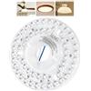 Poeloisy Kit LED 18W per Ventilatore a Soffitto, Modulo Led Circolare 4,92 Pollici 3CCT 3000K 4000K 6000K, Led Ricambio Ventilatore Soffitto per Plafoniera Lampadario Luce a Parete